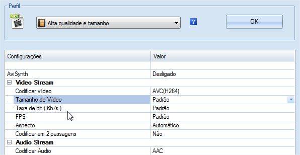 Outras configurações do FF
