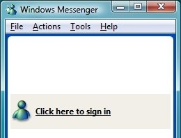O Windows Messenger, versão para o Windows XP, a grande novidade da época.