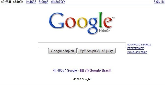 Até o Google entrou na onda do leet.