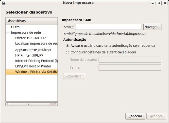 Adicionar impressora no Linux