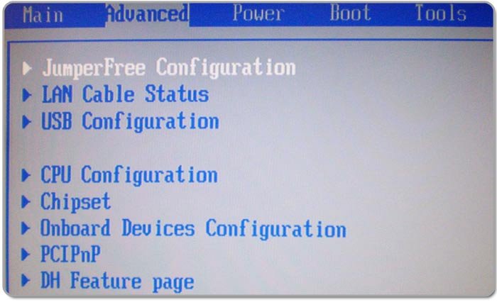 Configurações de velocidade do processador