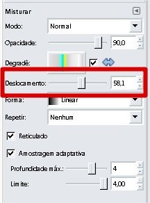 Determine a área a ser colorida com a cor principal do gradiente escolhido!