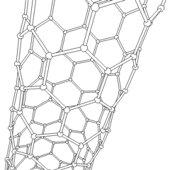 Estrutura tridimensional de um nanotubo de carbono