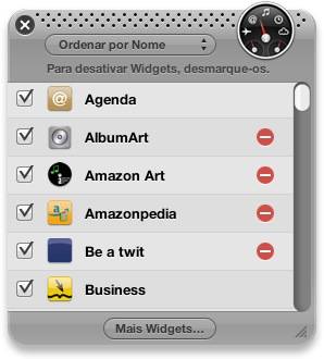 Gerencie outros widgets.