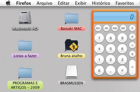 Widgets na Área de Trabalho.