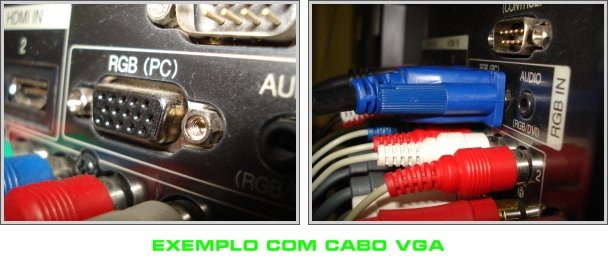 Exemplo de conexão VGA.