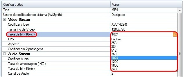 Defina a taxa de bits.