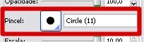 Determine qual será o estilo e o tamanho do pincel a ser usado