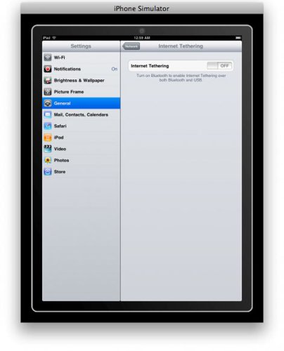 Tethering no iPad