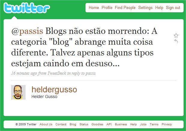 Será que os blog pessoais estão dando espaço para os blogs corporativos?