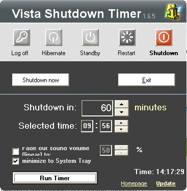 Vista - Shutdown Timer