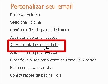 Clique nesta opção para configurar seu Hotmail