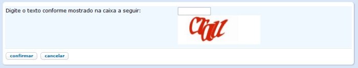 Exemplo de captcha do site Orkut