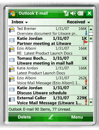A mesma praticidade do Outlook para PC no celular