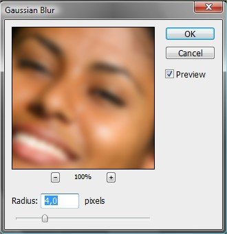 Adicione o Gaussian Blur