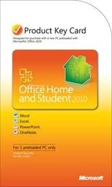 Cartão de atualização do pacote Office 2010