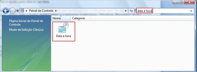 Configurações de data e hora