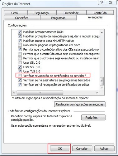 Revogando a verificação do certificado