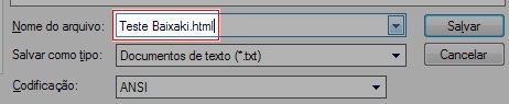 Salve o arquivo com a extensão .html