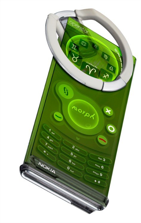 A idéia do Nokia Morph é ir além dos dispositivos móveis, como o celular.