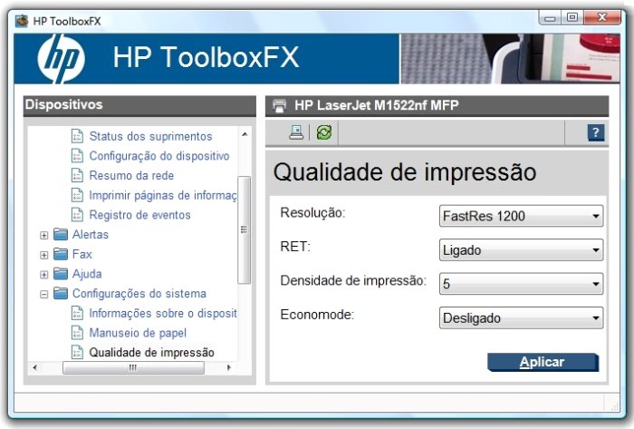 Use o software da HP e controle tudo pelo PC