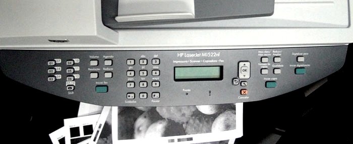 Painel e teclado da HP LaserJet M1522nf