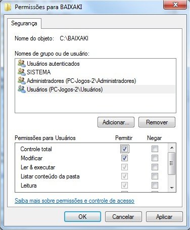 Listas de permissões