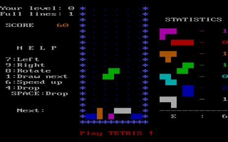 O Tetris, jogabilidade extremamente simples, porém incrivelmente viciante.