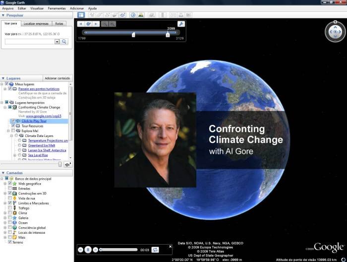 Al Gore, Google e você contra o aquecimento global