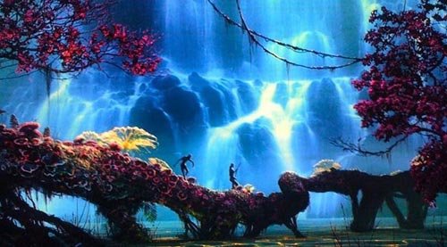 Parte da floresta biofluorescente de Pandora. Foto: Divulgação/20th Century Fox.