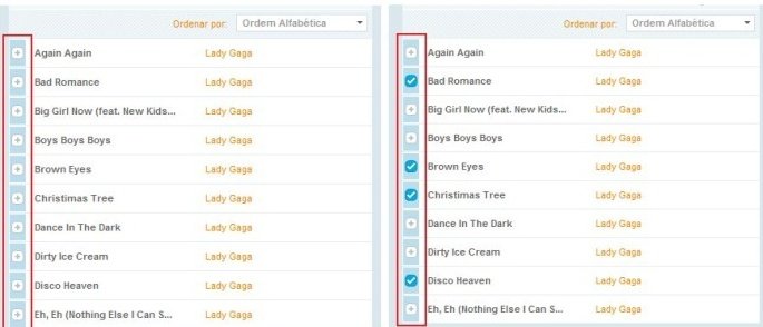 Músicas adicionadas