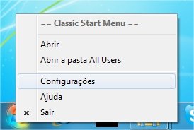 Personalize o menu.