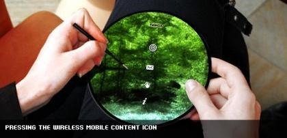 Ilustração do  dispositivo flexível da Nokia