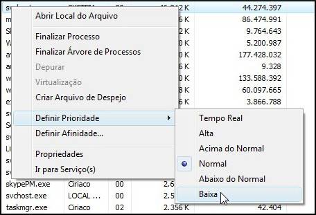 Acabe com processos  rebeldes