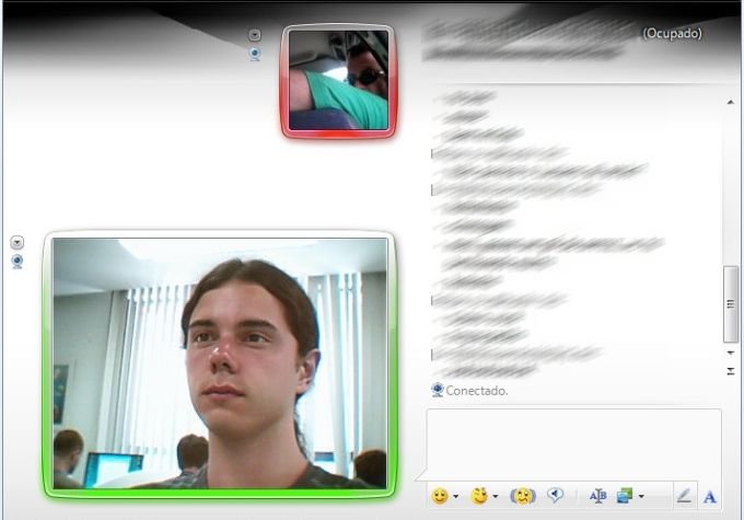 Teste da Webcam Magnética Goldship com o Windows Live Messenger.