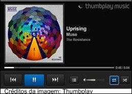 Thumbplay Music funcionando no BlackBerry