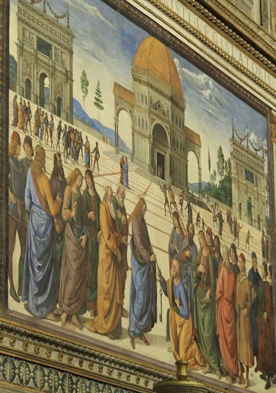 A Entrega das Chaves  a São Pedro, de Pietro Perugino. 