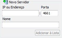 Insira o IP e nomeie o novo servidor