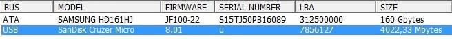Quando você insere um pen drive o programa detecta automaticamente