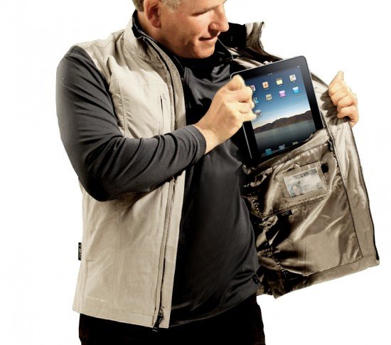 Colete com bolso para o iPad