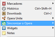 Sincronizando o Opera