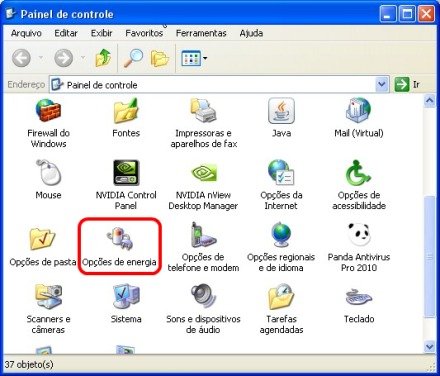 Desabilitando hibernar no XP