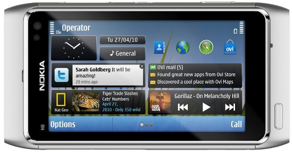 Homescreen do Nokia N8