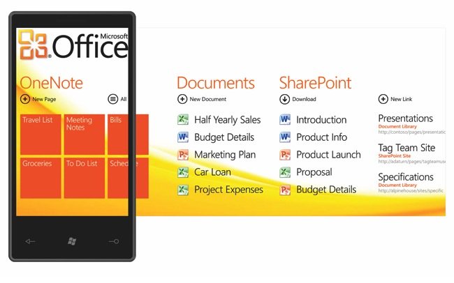 Office para Windows   Phone 7