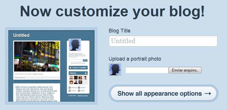 Crie seu Tumblr!