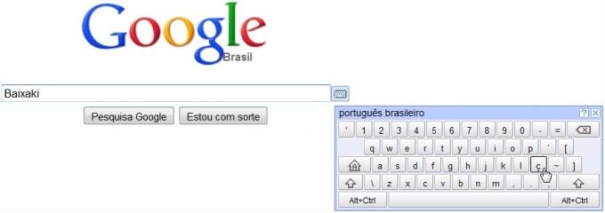 Teclado virtual facilita as buscas
