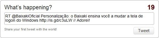 Você pode twittar.