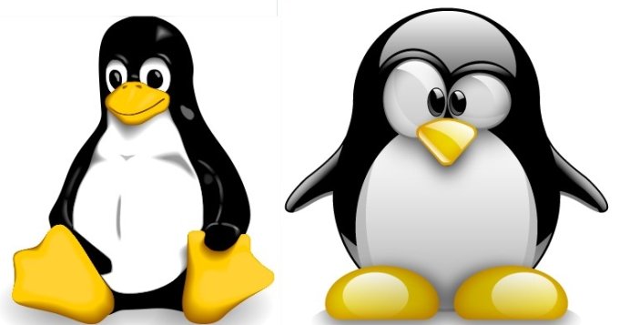 A evolução do desenho do Tux: inicial e atual