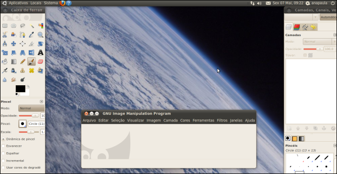 Imagens do Ubuntu, uma distribuição do Linux