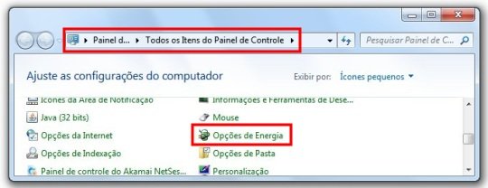 Hibernação automática no Windows 7